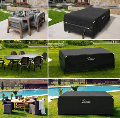 UIRWAY Abdeckung Gartenmöbel 150x90x74cm wasserdicht Oxford Loungemöbel