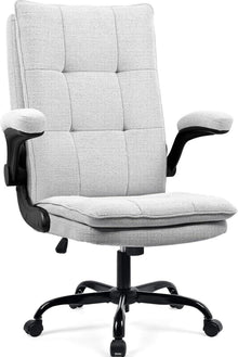 Ergonomischer Bürostuhl mit klappbaren Armlehnen Grau