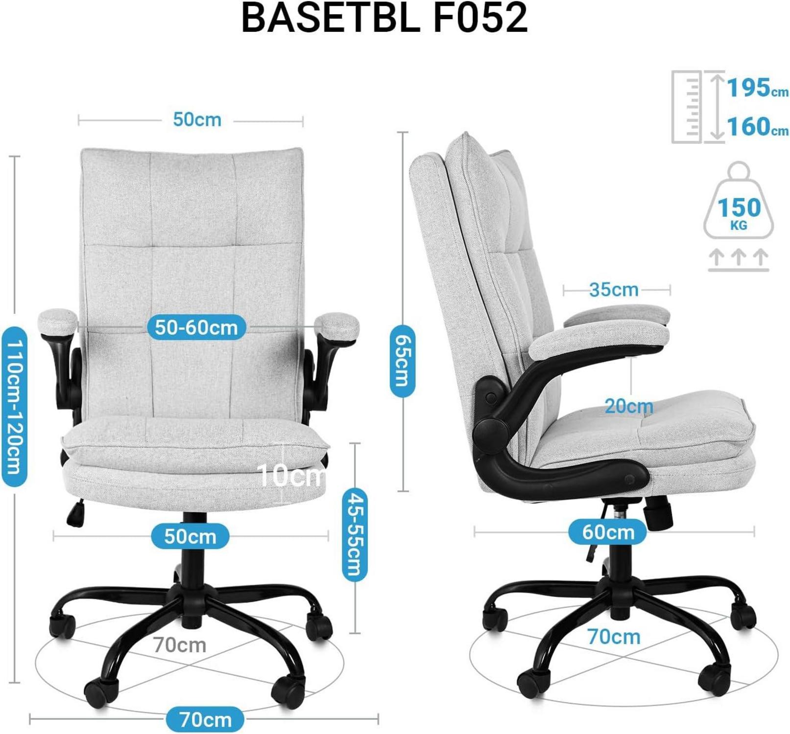 Ergonomischer Bürostuhl mit klappbaren Armlehnen, drehbar