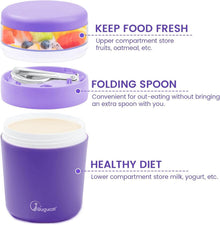 Bugucat 2in1 Müslibecher to Go 500ml+150ml Praktischer