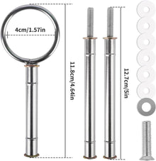 2er Set Silberne 3-Stufige Etageren Stangen für Cupcakes und