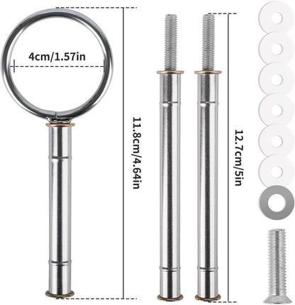 2er Set Silberne 3-Stufige Etageren Stangen für Cupcakes und
