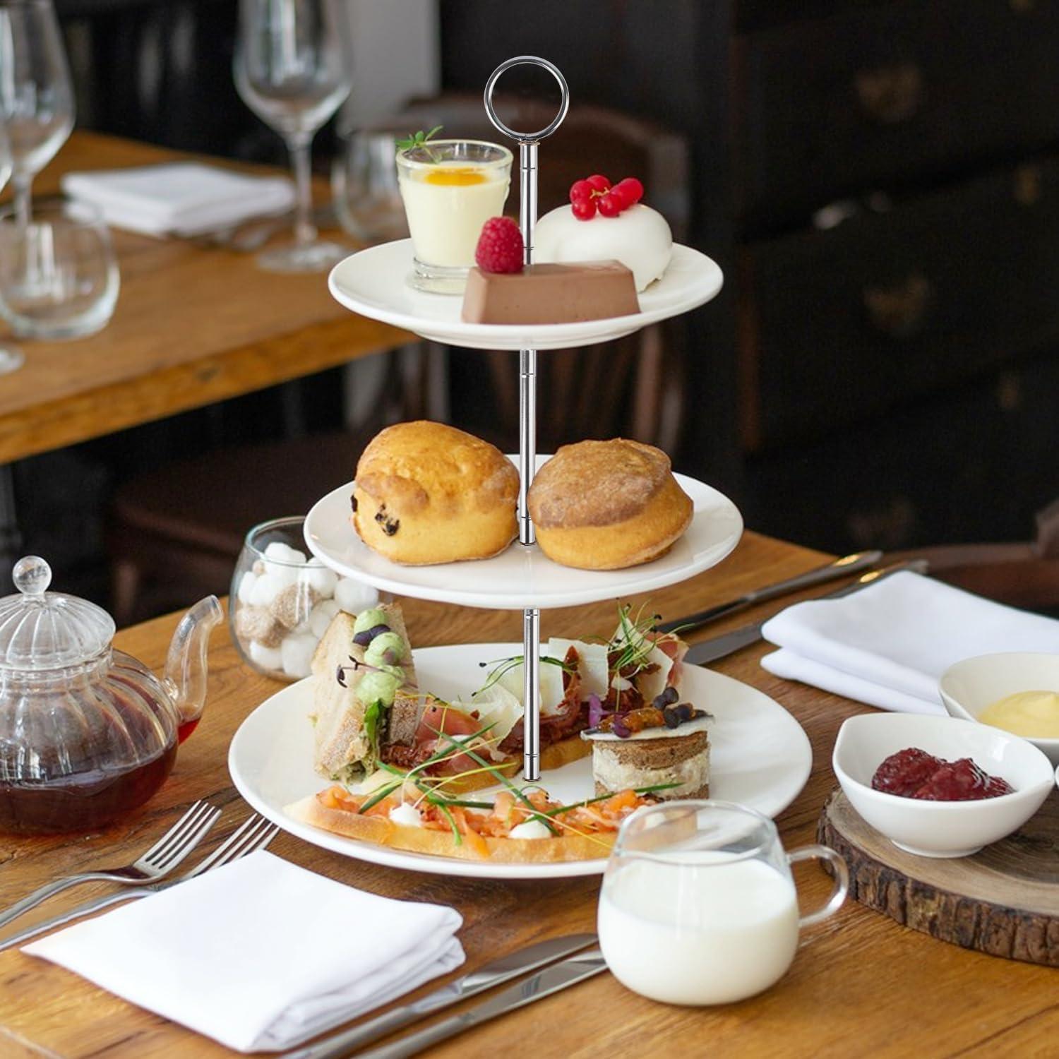 Etagere Stangen Set Silber 3 Stufig Torte Cupcakes Obst