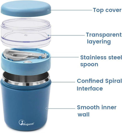 Bugucat 2in1 Müslibecher to Go 500ml+150ml innovatives Design