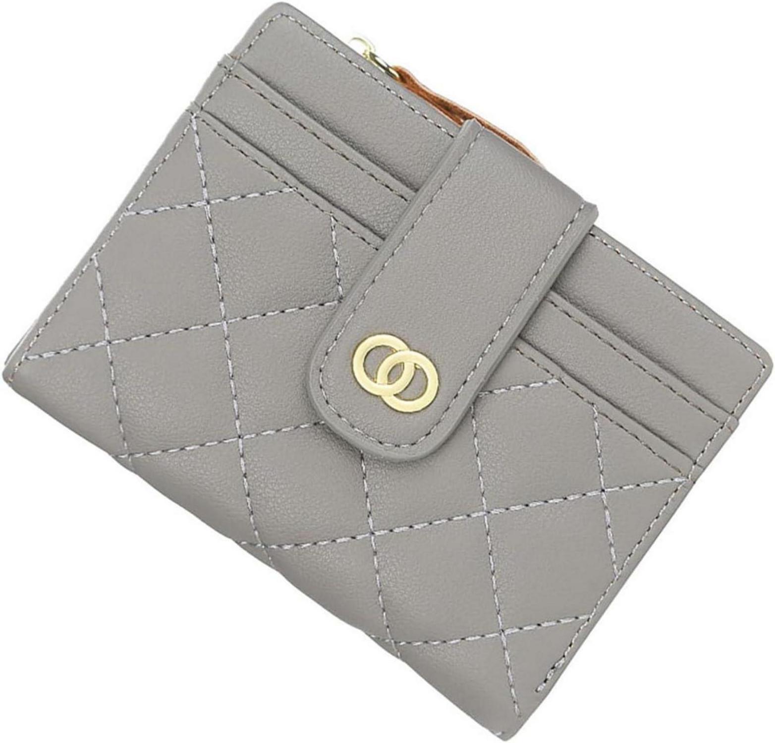 Damen Geldbörse RFiD Mini Leder mit Münzfach und 8 Kartenfächer