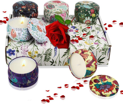 Duftkerzen Set 6 Stück Aromatherapie Kerzen Natürliches Duft 2.5 OZ