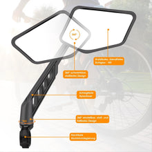 Fahrradspiegel Rückspiegel HD Edelstahl 360° Verstellbar