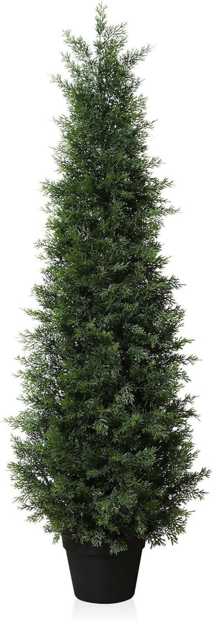 Kunstpflanze Zeder 120cm Künstlich im Topf UV-Geschützt für Haus