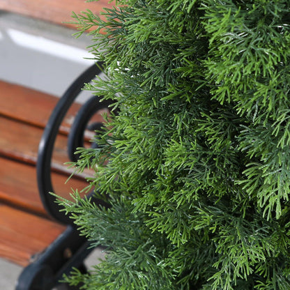 Fopamtri Kunstpflanze Zeder 120cm Künstlich UV Geschützt