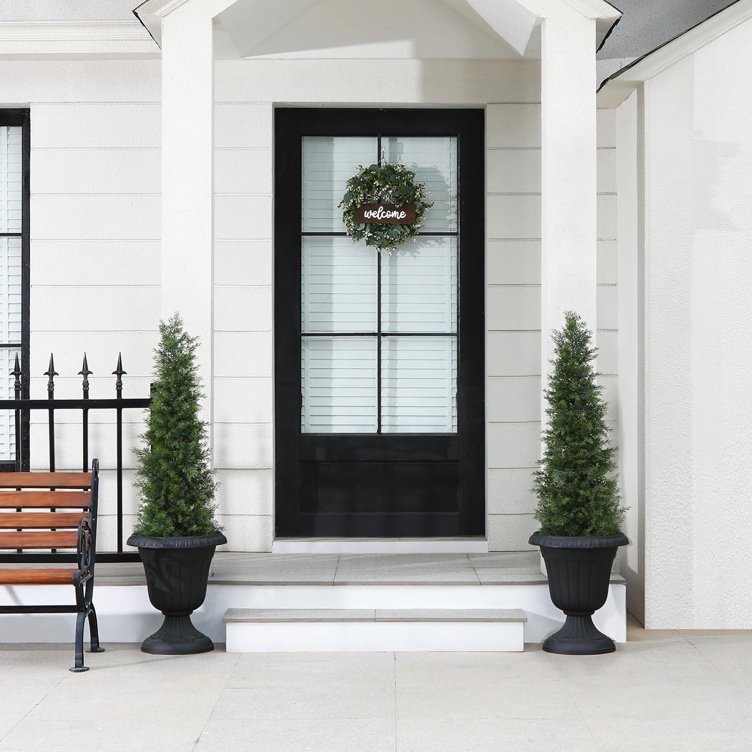 Kunstpflanze Zeder 120cm Künstlich im Topf UV-Geschützt für Haus