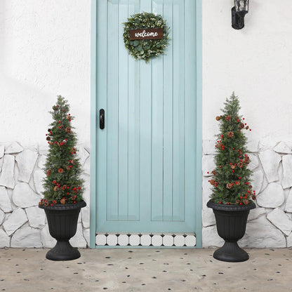 Fopamtri Kunstpflanze Zeder Künstlich 120cm UV-Geschützt für Innen und Außen