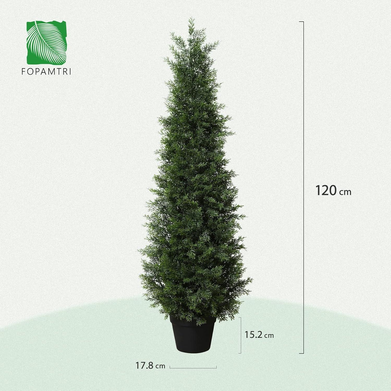 Kunstpflanze Zeder Künstlich 120cm Topf Konifere UV Outdoor Garten