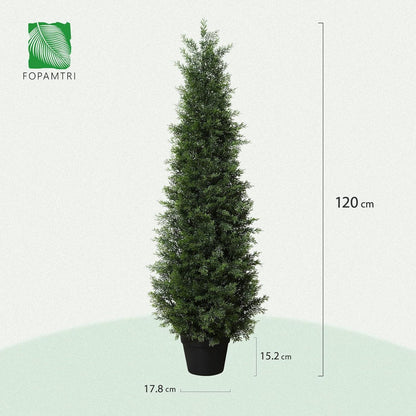 Kunstpflanze Zeder Künstlich 120cm Topf Konifere UV Outdoor Garten