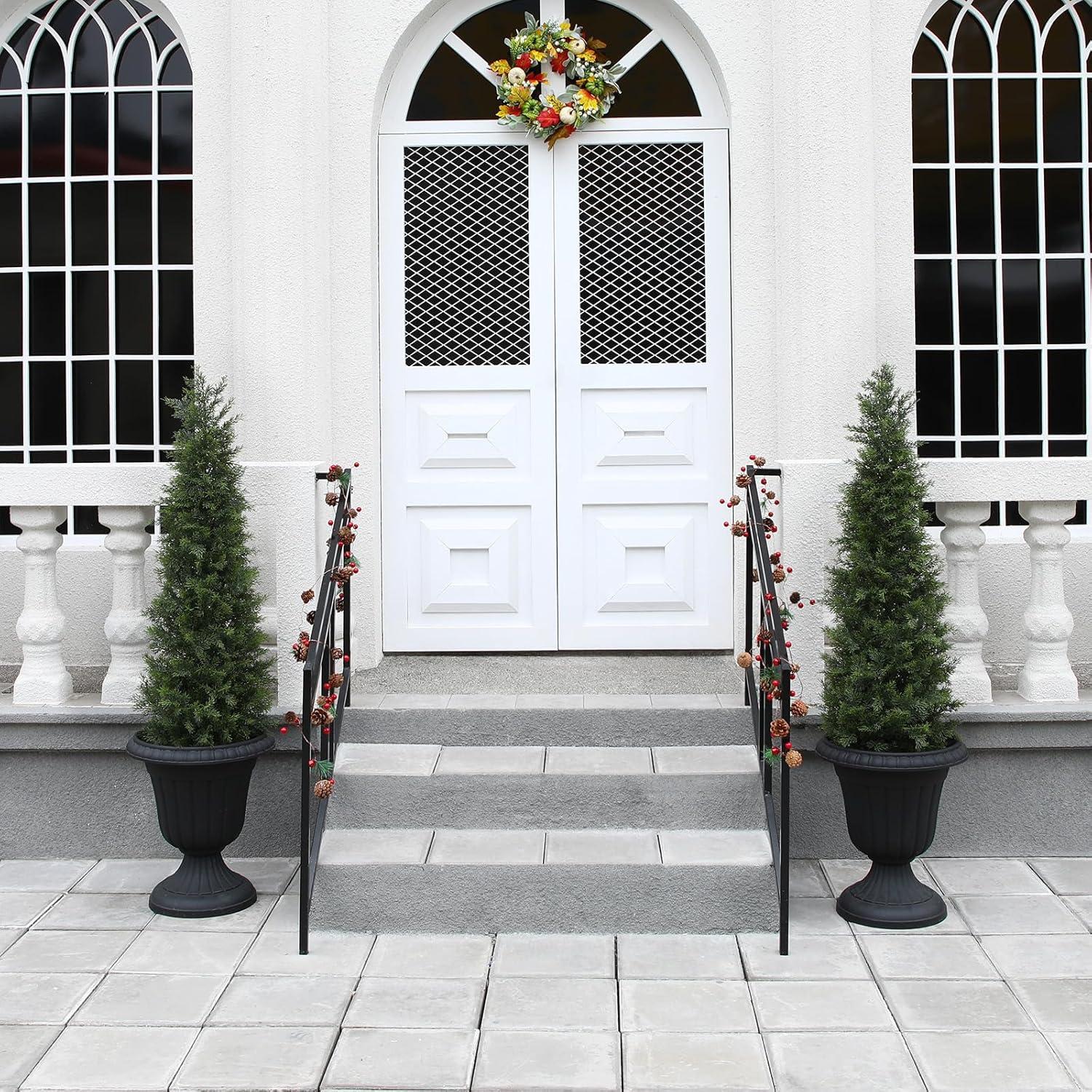 Kunstpflanze Zeder Künstlich 120cm für Haus Garten Outdoor UV Geschützt