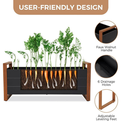 Hochbeet Metall Garten Pflanzkasten für Balkon Wetterschutz