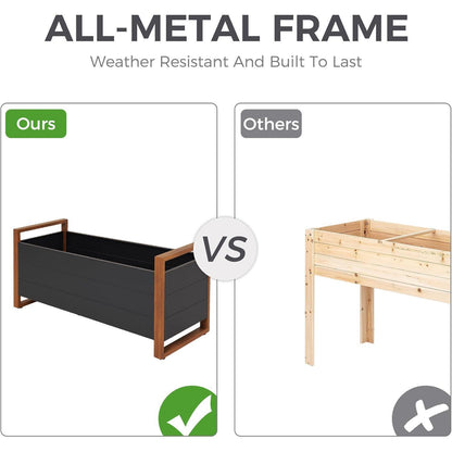 Hochbeet Metall Garten Pflanzkasten für Balkon Wetterschutz