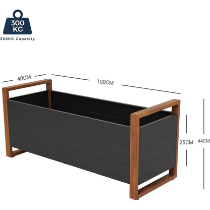 Hochbeet Metall Garten Pflanzkasten für Balkon Wetterschutz