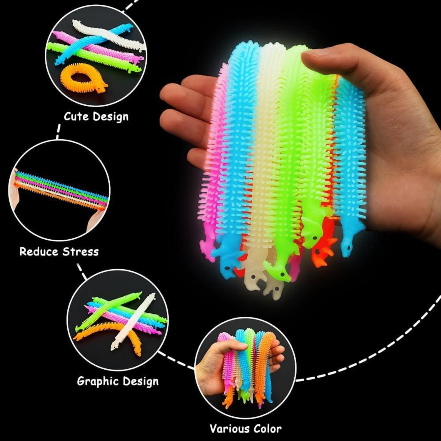 Stretchy String Spielzeug Dinosaurier Glow in The Dark 10 Stück ADHD Autismus