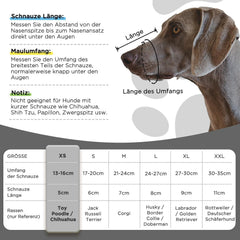 Hund Maulkorb Mesh Soft atmungsaktiv reflektierend XS
