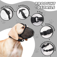 Hund Maulkorb Mesh Soft atmungsaktiv reflektierend einstellbar XS