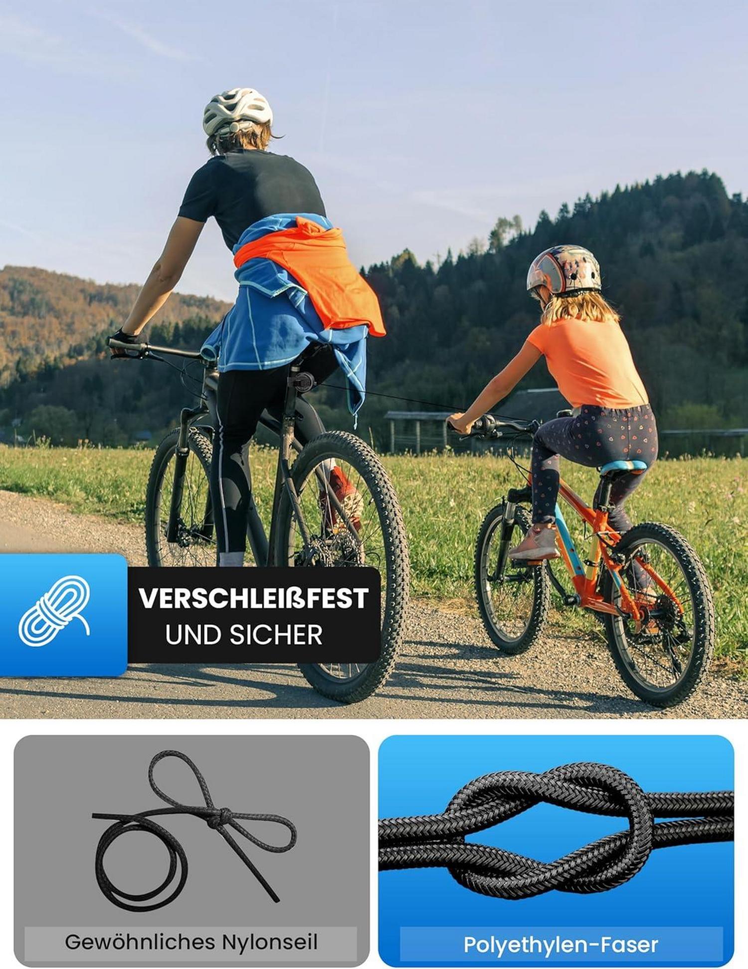 Fahrrad Abschleppseil Kinder 2M Traktionsseil Eltern Kind Zugseil MTB Bike Green
