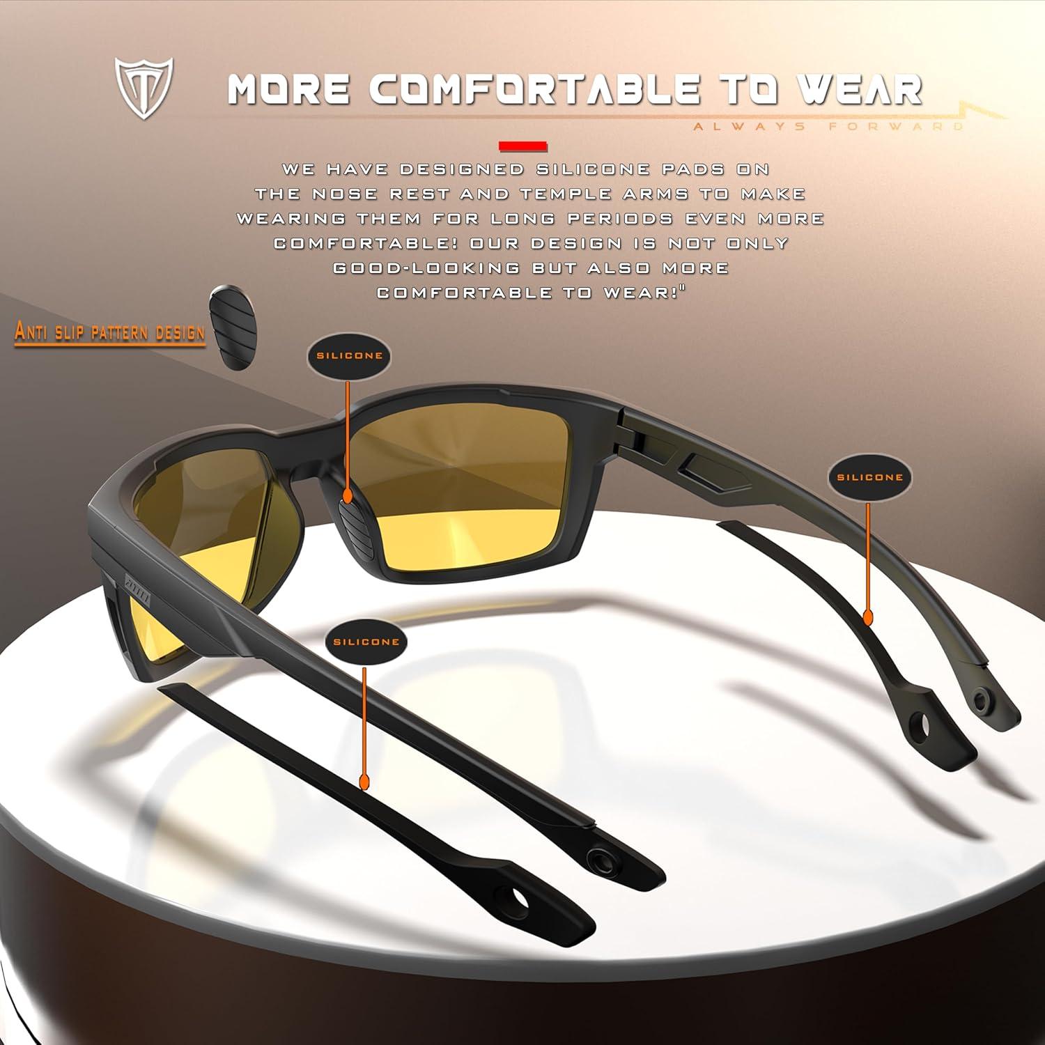 ATTCL Polarisierte Sportsonnenbrille TR90 Rahmen UV400 Schutz