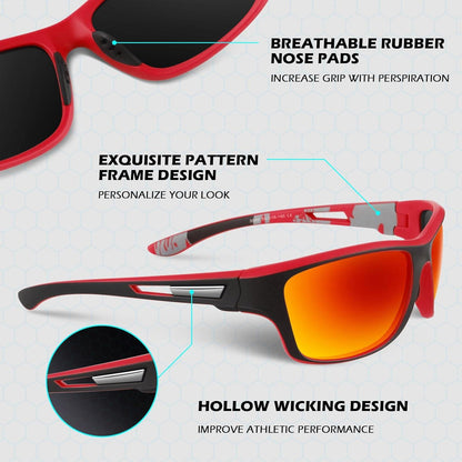 Polarisierte Sonnenbrille Herren Damen Sport UV400 Fahrradbrille