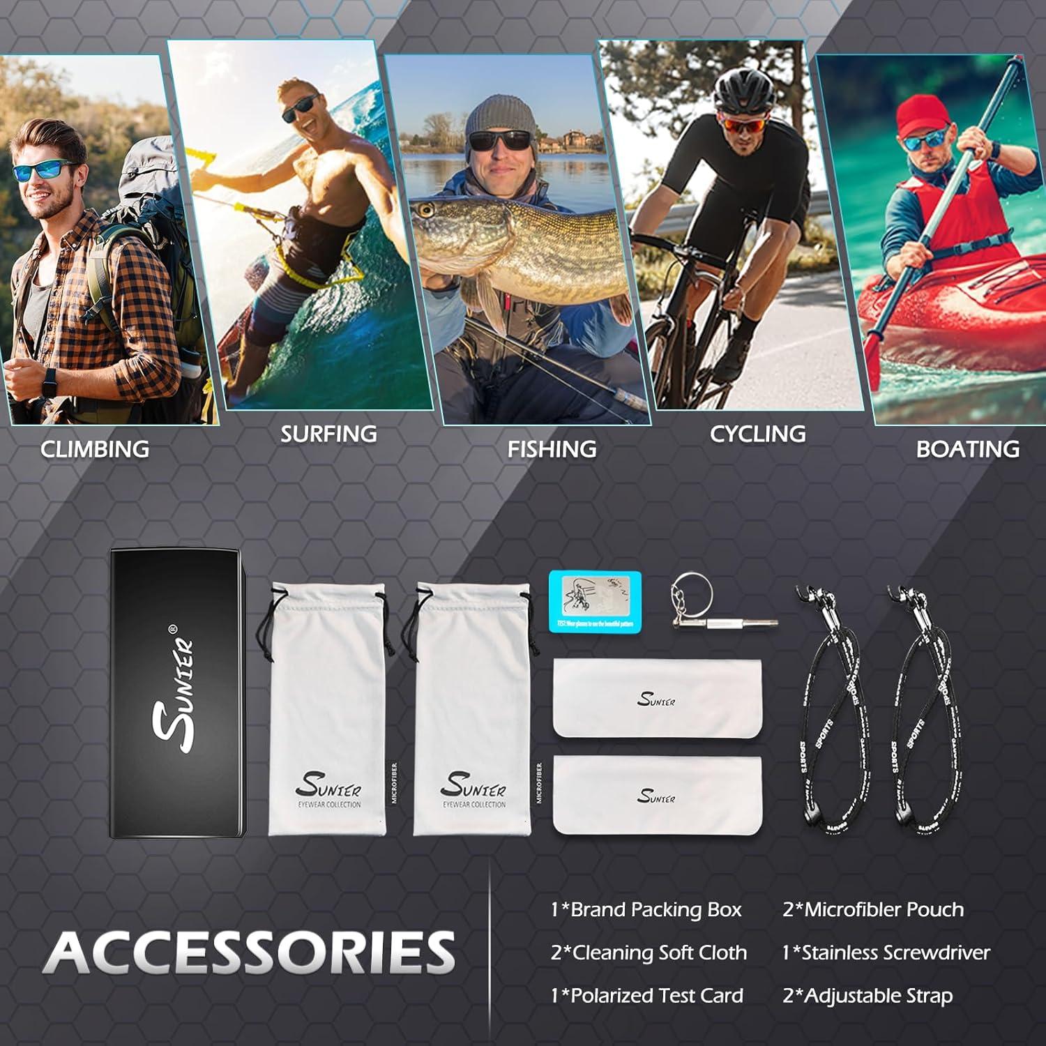 Polarisierte Sonnenbrille Herren Damen Sport UV400 Fahrradbrille