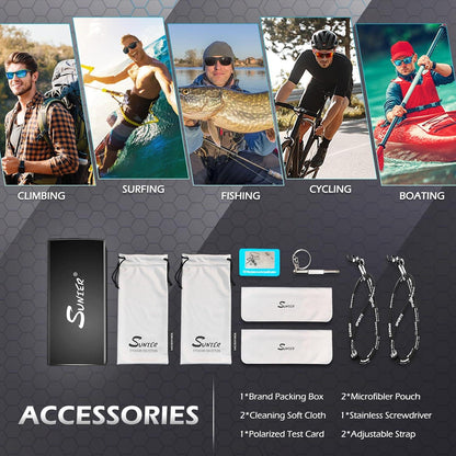 Polarisierte Sport Sonnenbrille Herren Damen UV400 Cat 3 CE