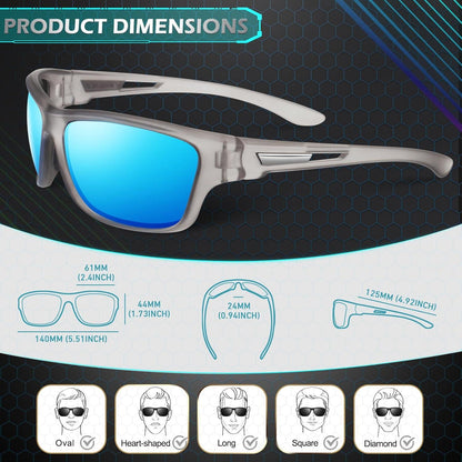 Sunier Polarisierte Sonnenbrille Herren Damen UV400 Schutz