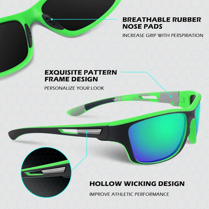 Polarisierte Sonnenbrille Sport Herren Damen UV400 Cat 3 CE