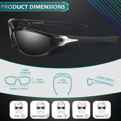 Polarisierte Sonnenbrille Herren Sport UV400-Schutz