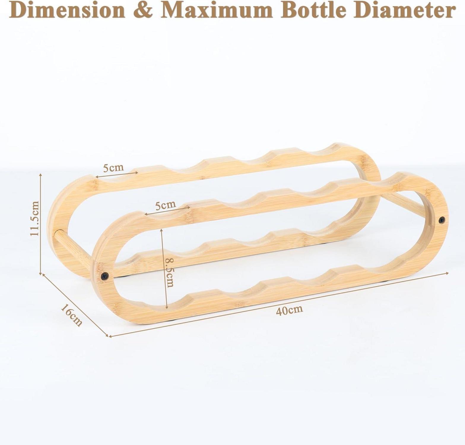 Weinregal Bambus Flaschenregal 11 Flaschen Wine Rack Getränkeregal