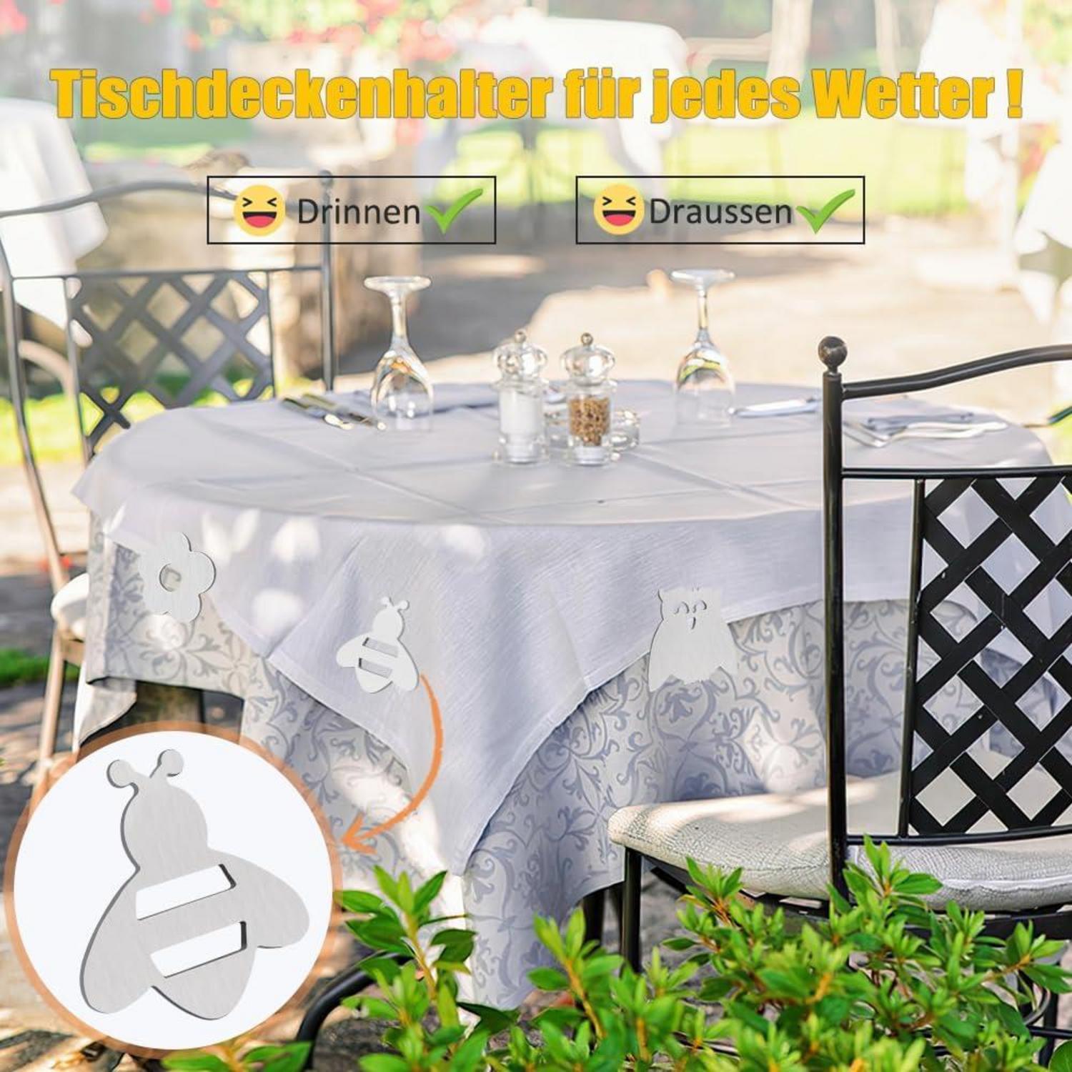 Bienen-Motive Tischdeckenbeschwerer mit Magnet, 8 Stück Edelstahl
