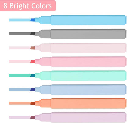 Pastell Textmarker Set für Journaling und Notizen - 8 Farben