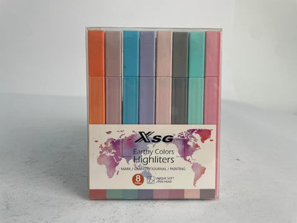 Ästhetische Pastell Highlighter Stifte für Journaling & Notizen - Set mit 8 Farben
