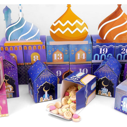 Ramadan Kalender Kinder 30 Häuser DIY Bastelset Eid Mubarak