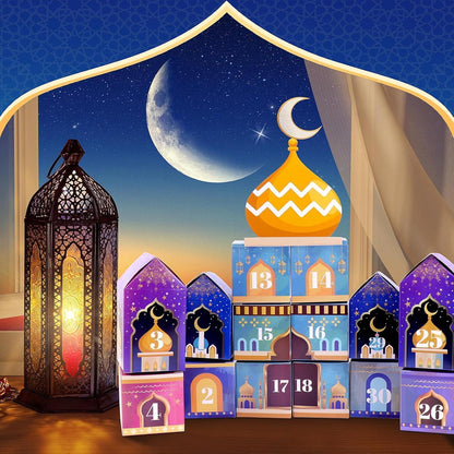 Ramadan Kalender Kinder 30 Häuser DIY Bastelset Eid Mubarak