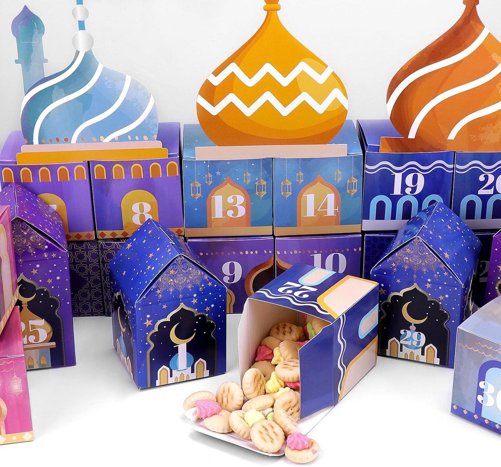 Ramadan Kalender Kinder 30 Häuser DIY Bastelset Eid Mubarak