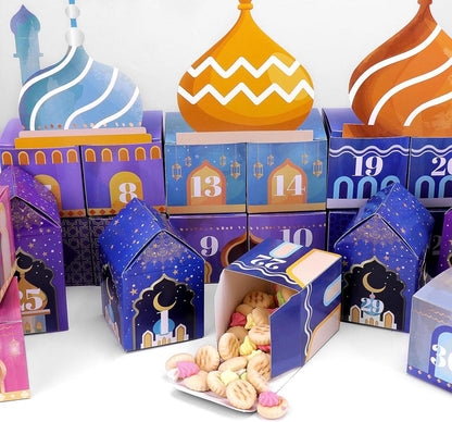 Ramadan Kalender Kinder 30 Häuser DIY Bastelset Eid Mubarak