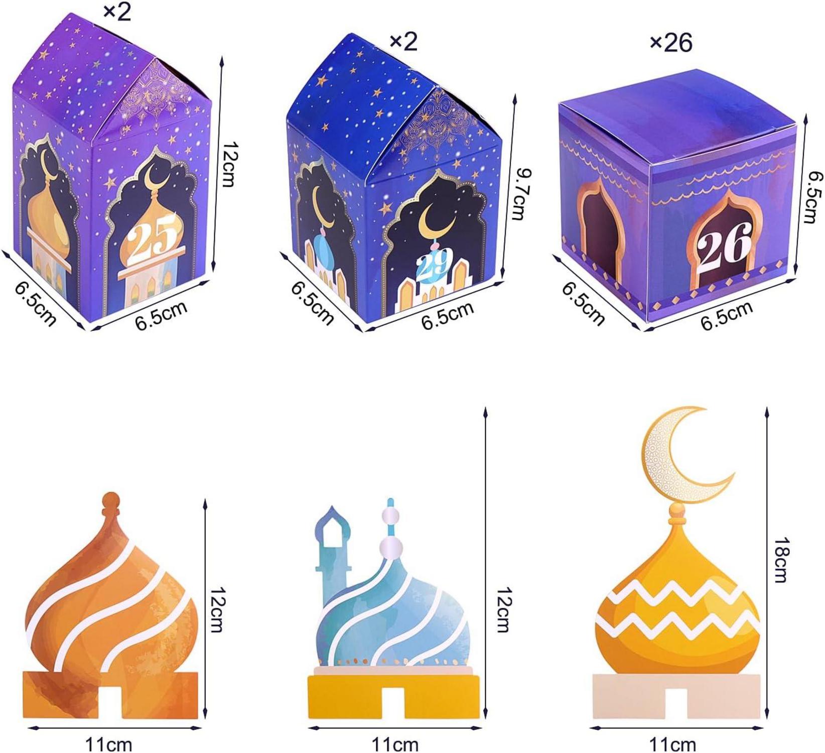 Ramadan Kalender Kinder Basteln 30 Häuser Geschenktüten Eid Mubarak