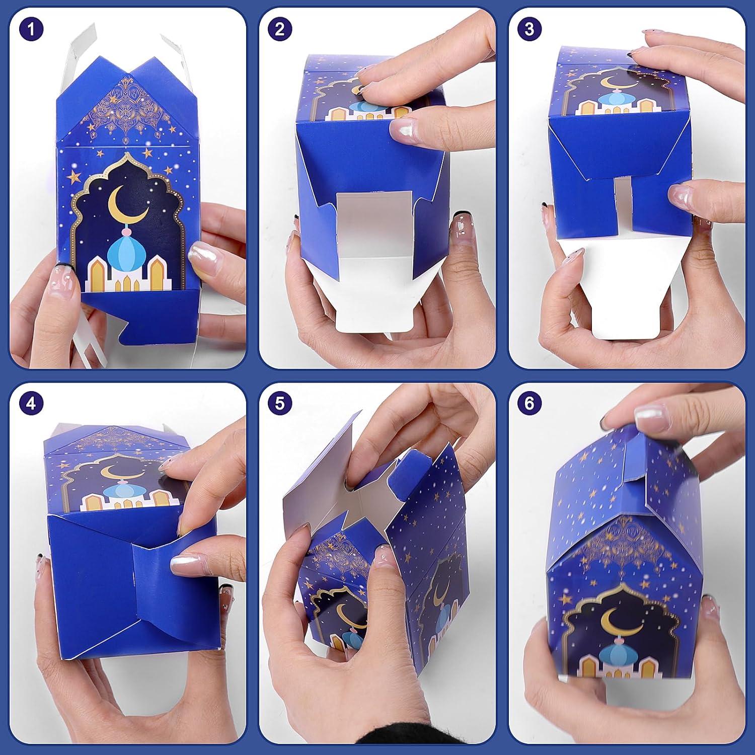 Ramadan Kalender Kinder Basteln 30 Häuser Geschenktüten Eid Mubarak