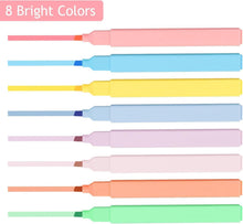 Ästhetische Pastell Textmarker Set - 8 Farben für Notizen