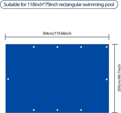 Schwimmbad Abdeckung Rechteckig 300x201cm Pool Cover