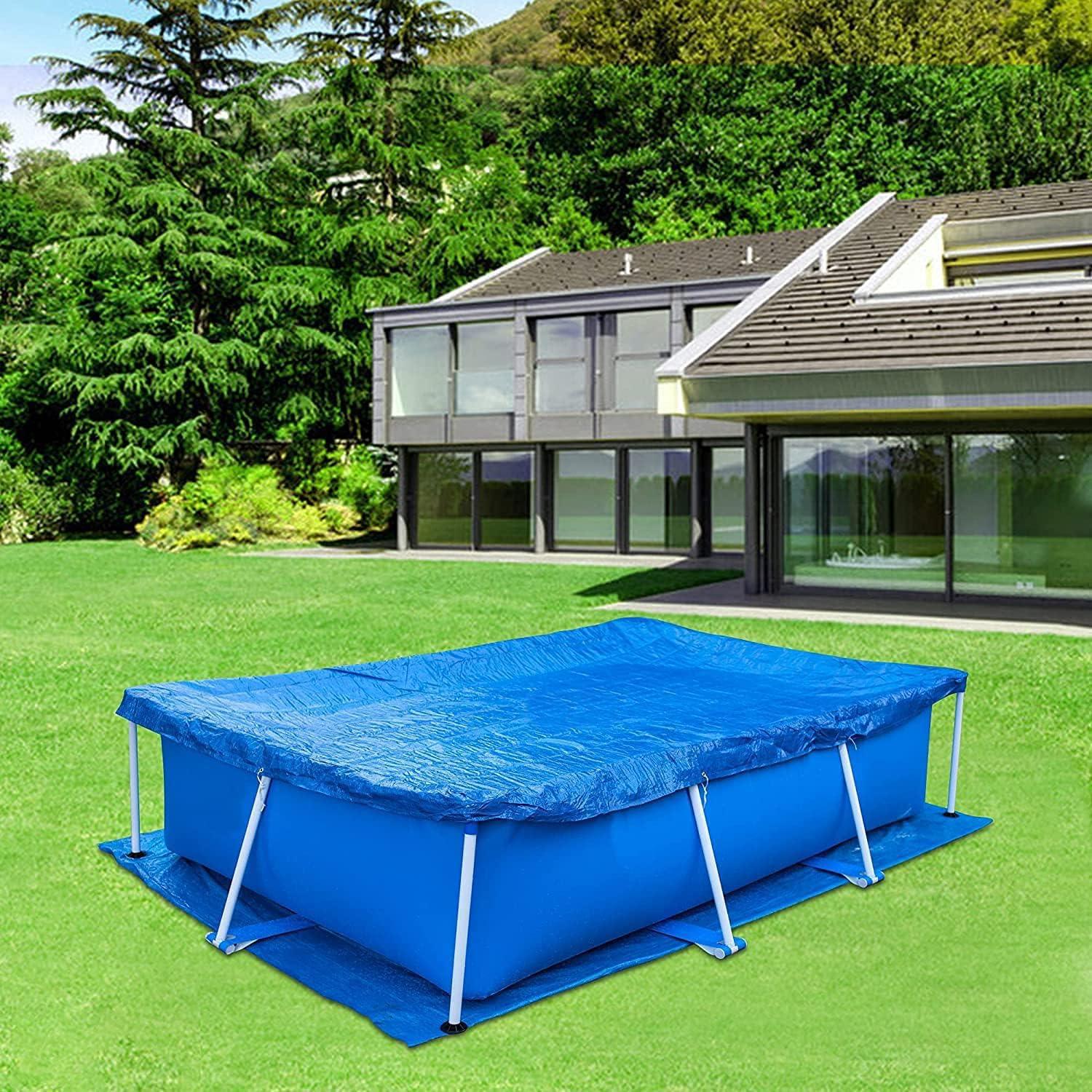 Schwimmbad Abdeckung Rechteckig 300x201cm - Dicker und Langlebig - Winddicht, Regenfest, Staubdicht