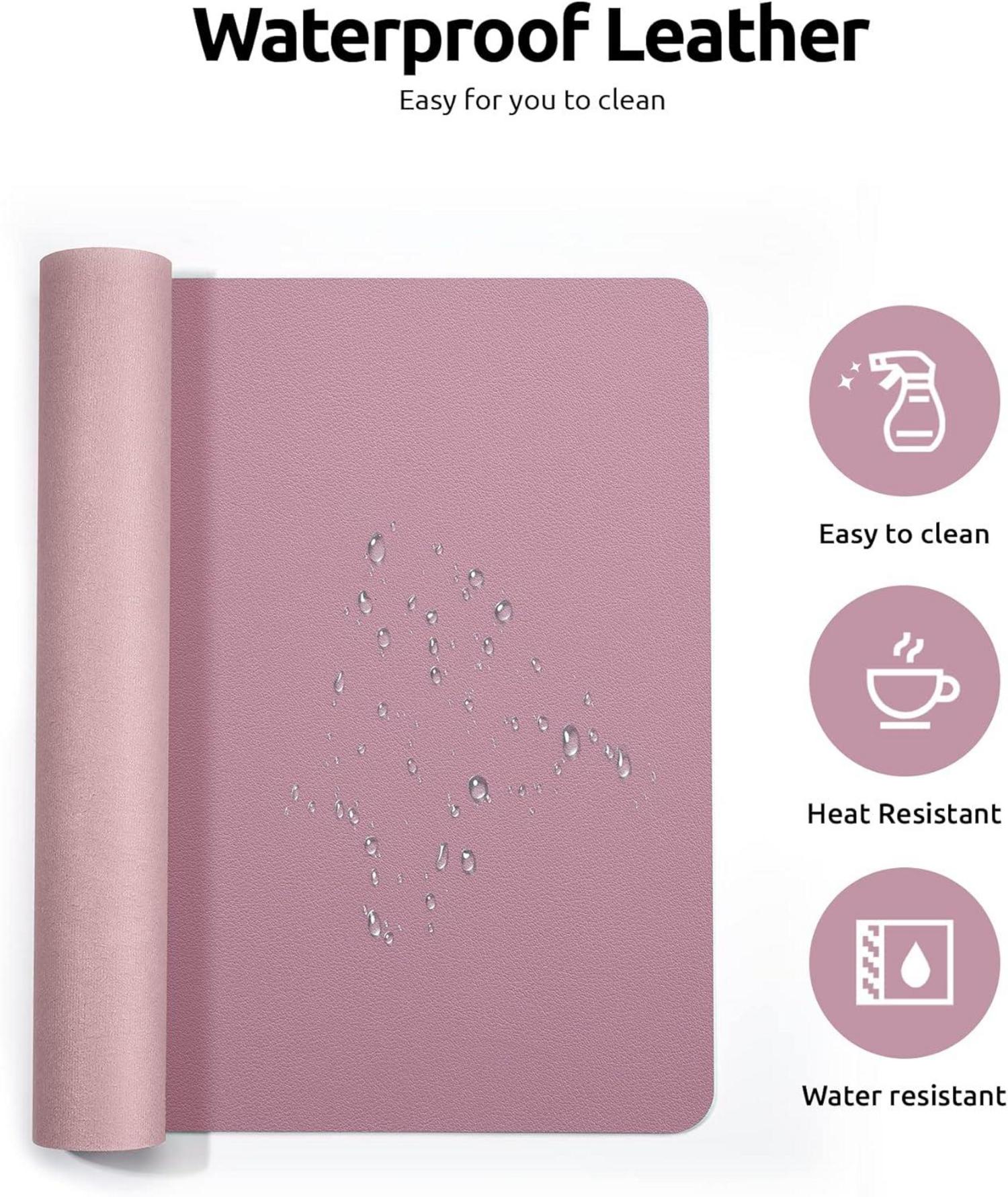 Schreibtischunterlage XXL Leder Mauspad 80x40cm Büro Homeoffice Mauve