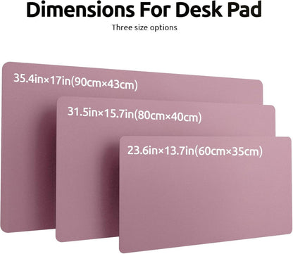 Schreibtischunterlage XXL Leder Mauspad 80x40cm Büro Homeoffice Mauve