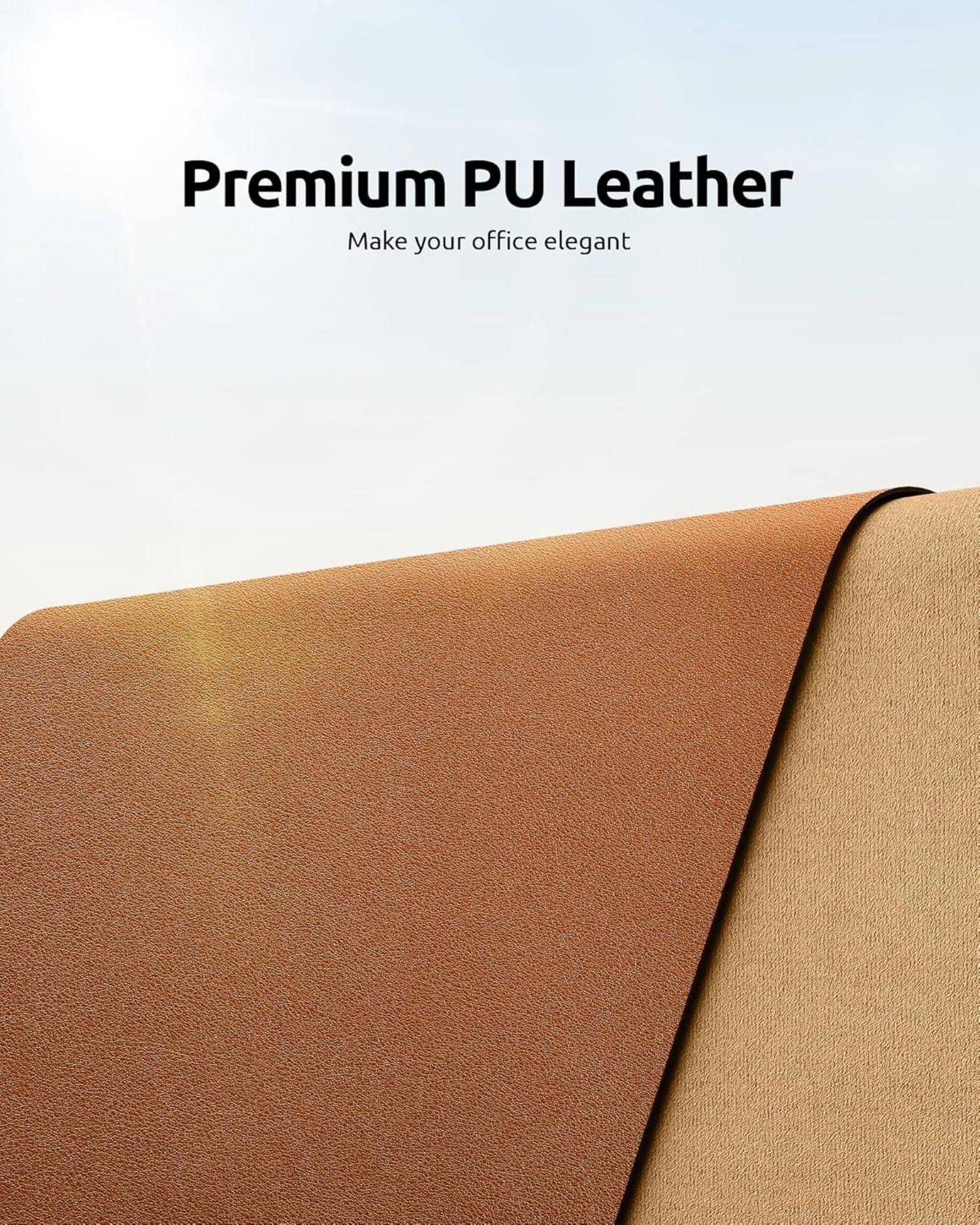 Schreibtischunterlage Premium Leder Mauspad XXL Braun
