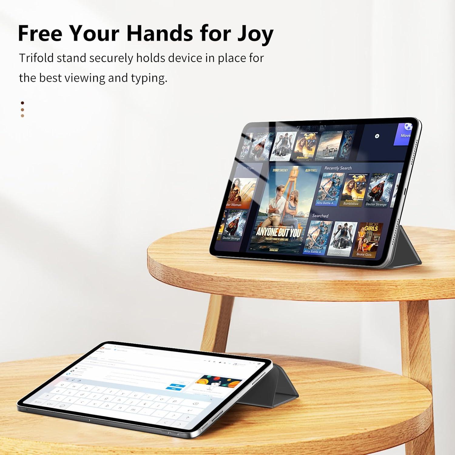 TiMOVO iPad Air 11 Zoll Hülle 2024/2022/2020 - Magnetisch Trifold Ständer - Grau