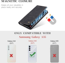 KZB Samsung Galaxy A35 5G Handyhülle Schwarz Flip Case mit